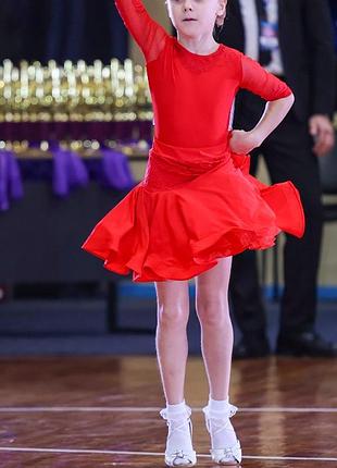Платье для бальных танцев 2 юбки 122-128р