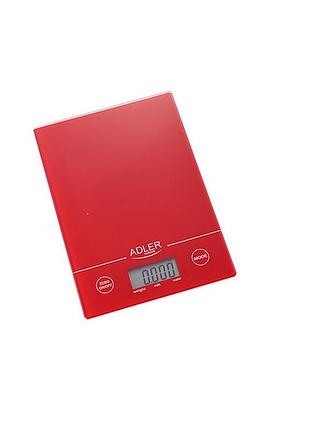 Весы кухонные электронные adler ad 3138 red
