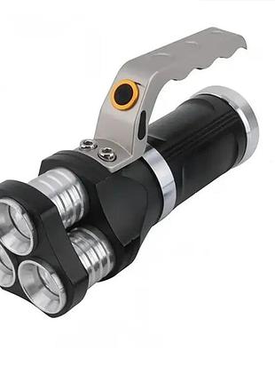 Світлодіодний ліхтар прожектор із ручкою worklight 3 x led-xpe led 30 w від мережі чорний