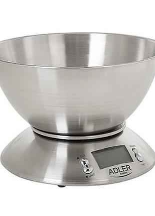 Весы кухонные с чашей adler ad 3134
