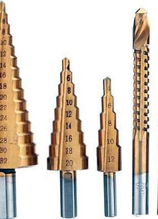 Набір ступінчастих свердел для металу aneng 6 шт 7790