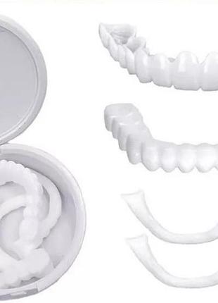 Съемные виниры на верхние и нижние челюсти snap on smile veneers с кейсом
