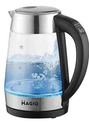 Чайник электрический с терморегулятором 1.7 л magio мg-499 black