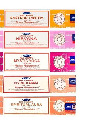 Аромапалочки набор indian spirit satya 5 шт с подставкой