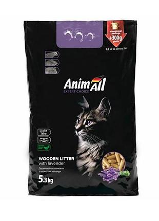 Наповнювач для котів animall деревний з ароматом лаванди 5.3 кг (4820224500874)