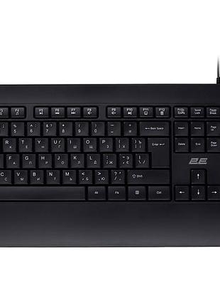 Клавиатура проводная 2e ks109 usb-a en/uk/ru черный