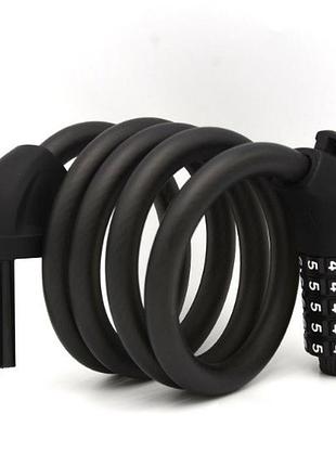 Замок велосипедный кодовый тросовый 1500*12 мм feel fit черный