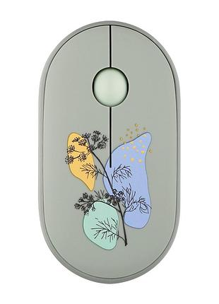 Мышка компьютерная беспроводная 2e mf300 flora dill silent wl bt с принтом