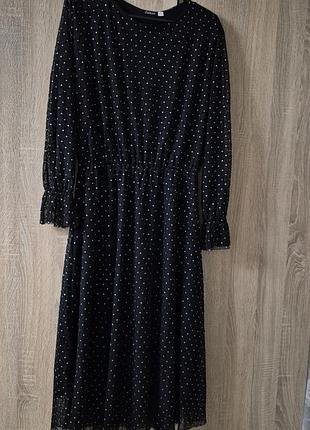 Праздничное черное платье большого размера 54-56