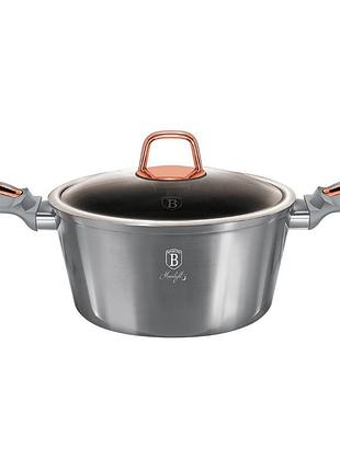 Алюмінієва каструля зі скляною кришкою 4,1 л berlinger haus moonlight edition bh-6012