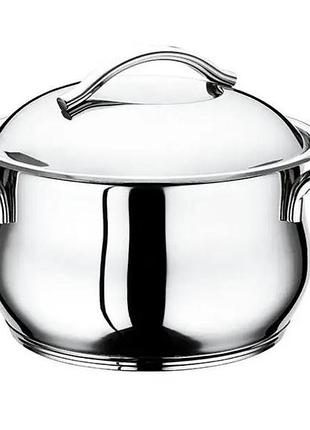 Кастрюля стальная 20х13см 3,9 л крышка стальная o.m.s 2027-20-3,9л