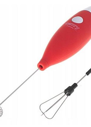 Взбиватель молока с венчиком на подставке camry cr 4501 red