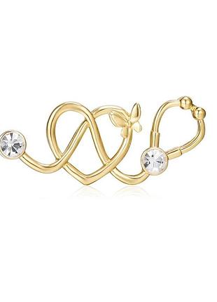Пін broche стетоскоп золотистий brgv113969