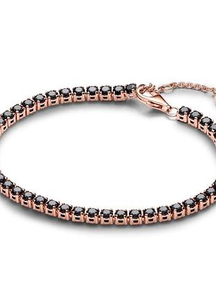 Браслет no brand в позолоте черный теннисного дизайна 581469c02 20