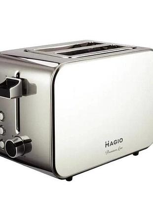 Тостер для хлеба magio мg-284 steel