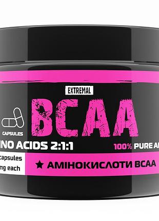 Амінокислоти всаа 100% для захисту та відновлення м'язів — extremal bcaa 2:1:1 300 капсул по 450 мг