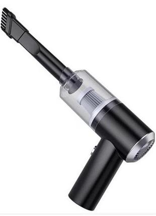 Аккумуляторный пылесос автомобильный 2в1 vacuum cleaner 8696 black cnv