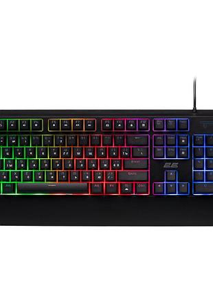 Ігрова клавіатура дротова 2e gaming kg325 led usb ukr чорний