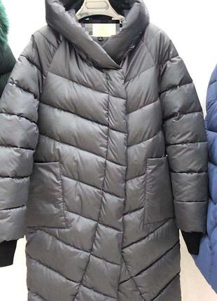Пальто пуховик зимове довге жіноче р 50-58