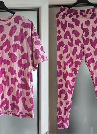 Пижама (резные) футболка (кофта)/брюки, бренда esmara, 95% коттон