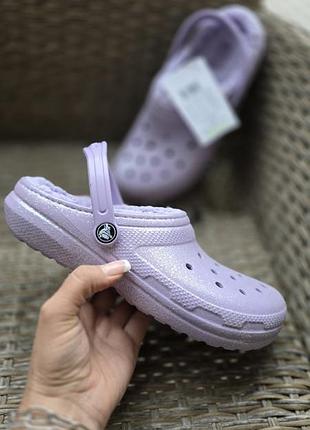 Сабо на меху crocs lined clog j6-37/38-24cm