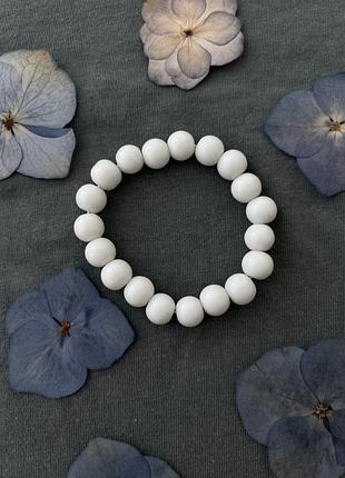 Браслет-захист від негативної енергії — білий агат🤍