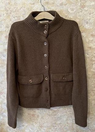 Кашемировый укороченный кардиган la salle