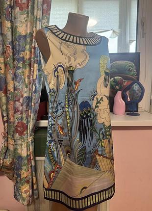 Шовкова сукня givenchy з принтом підводного океану