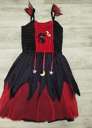 Платье карнавальное ведьмочка, платье на хелловин, платье halloween, маскарадное платье