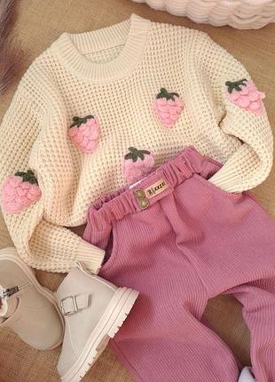 Свитер 115, р.90,100,110,120,125,130, машинная вязка, светлый беж