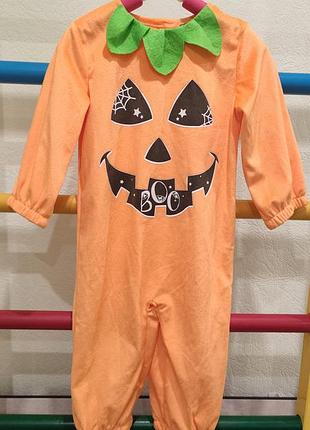 Костюм карнавальная тыква, слип на хеллоуин, р. 86/92, 1-2 года