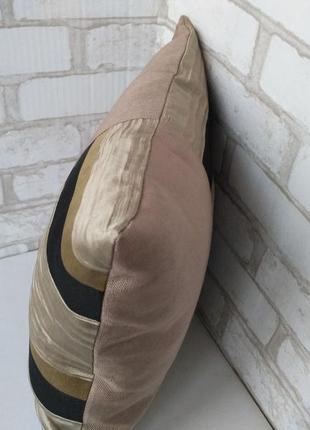 Декоративная интерьерная подушка, комбинированная, 40см х 40см3 фото