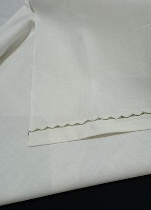 Простирадло біле з декоративною стрічкою- вишивкрю, 100% бавовна 275 х158