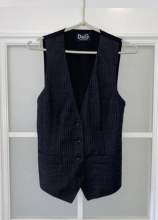 Женская оригинальная безрукавка жилетка dolce &amp; gabbana size 40 (xs)