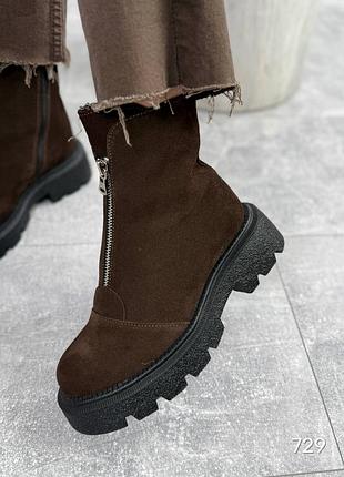 Ботинки женские демисезонные натуральная замша