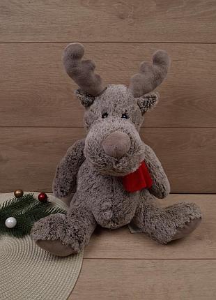 Мягкая плюшевая игрушка новогодняя олень