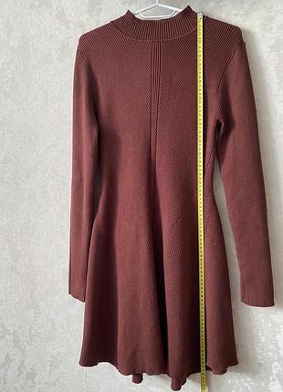 Сукня в рубчик , колір шоколад