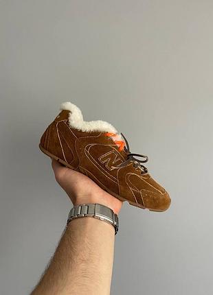Жіночі кросівки new balance x miu miu 530 brown fur