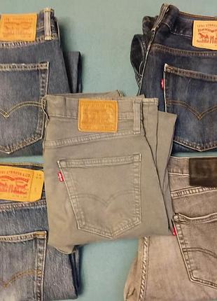 Джинси levis сірого кольору модель 511 slim fit розмір 33-32