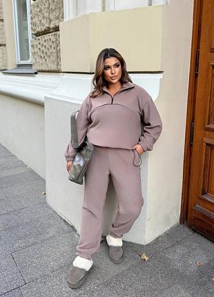 Женский теплый флисовый костюм, женский спортивный костюм из двухстороннего флиса 🔥