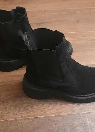 Челси женские, замшевые ботинки женские, шапочки осенние, размер 36, стелька 23,5 см.