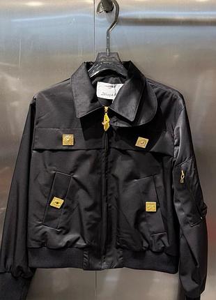 Куртка бомбер черна schiaparelli