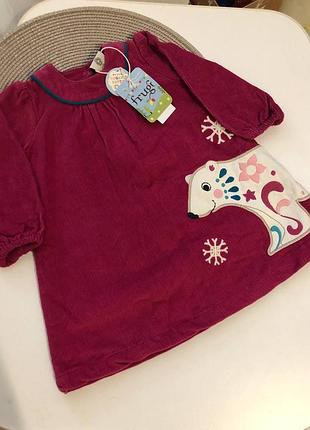 Сукня для дівчинки з етикеткою фірми frugi, 3-6 міс, 68 розмір, стан нова