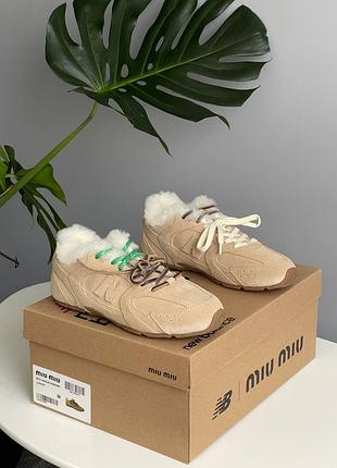 Жіночі кросівки new balance 530 x miu miu cinnamon fur