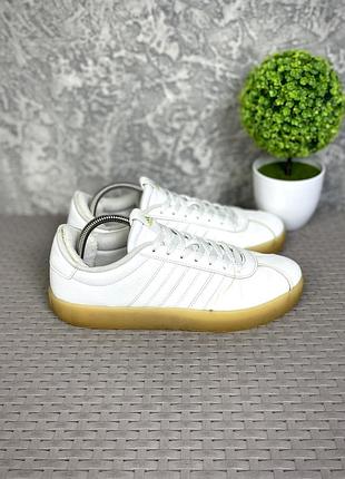 Adidas vl court 3.0 кроссовки 42 размер кожаные спортивные белые