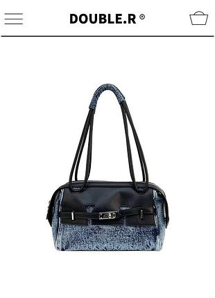 Сумка женская, деним + натуральная кожа 
хит сезона