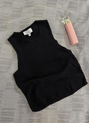 Чорна майка з високим вмістом шовку &other stories