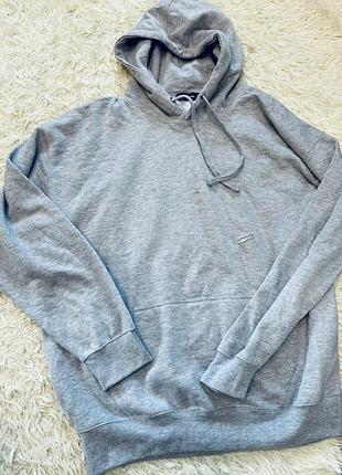 Сірий худі оверсайз(хл) на флісі