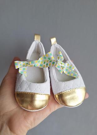 Красивые пинетки для девочки, очаровательные туфельки на ножку до 10 см