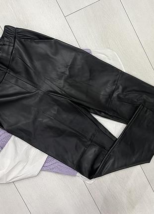 Шкіряні штани брюки утеплені шкіряні